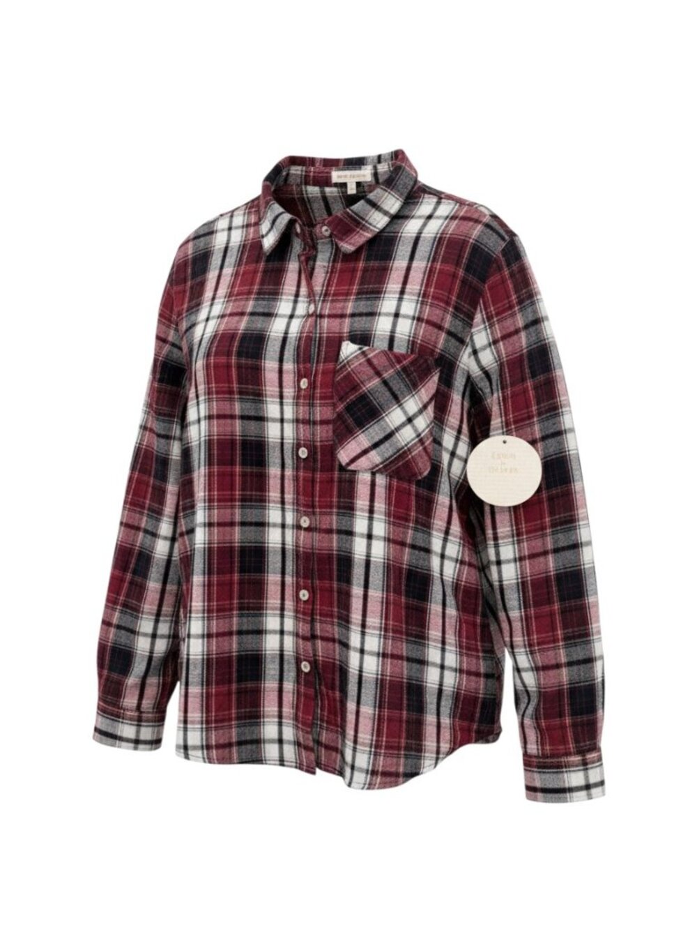 NWT Eden & Olivia Plaid Flannel Button Down Shirt 2X‎
